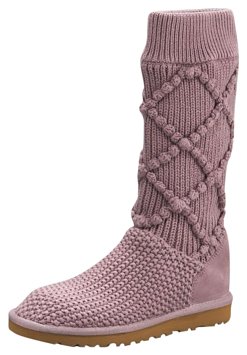 UGG AUSTRALIA Classic Argyle Knit Tall Purple Boots - Tradesy