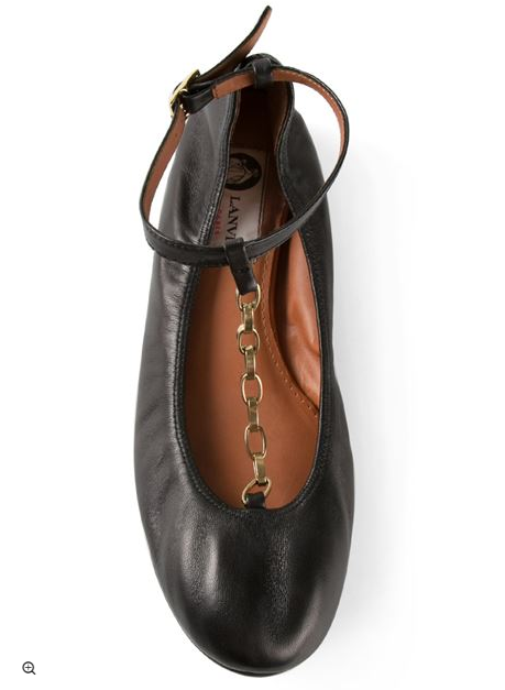 Black Leather Lanvin Ballet Flats | Shoeaholics Anonymous