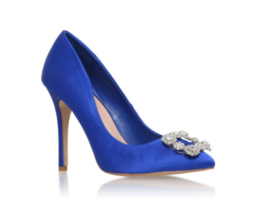 Knockoff Manolo Blahnik Blue Satin Pumps Replicas | Shoeaholics Anonymous