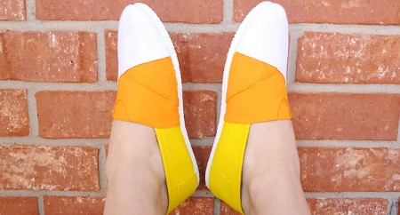 Candy Corn shoes DIY