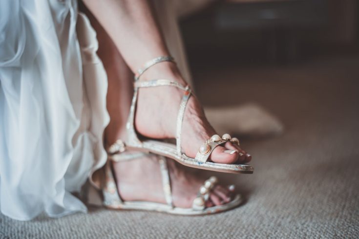 embellished flat sandals